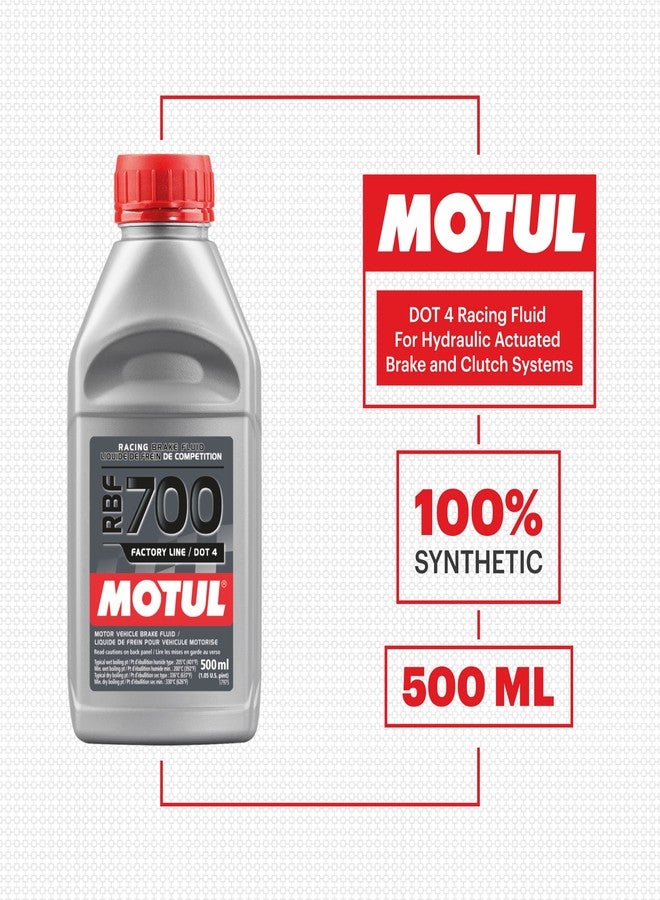Motul RBF 700 Factory Line Racing Brake Fluid, Full Synthetic DOT 4 Brake Fluid with High Boiling Point, for Hydraulic and Clutch Systems, for Extreme Temperatures - Image 3